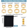 Unicraftale 16Pcs 8 Size 201 Stainless Steel Double Groove Band Ring for Men Women RJEW-UN0002-35G-5