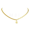 Brass Pendant Necklaces with Curb & Paperclip Chains NJEW-JN04608-03-1