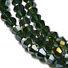 Transparent Electroplate Glass Beads Strands EGLA-A039-T4mm-B25-3