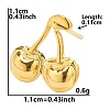 Cherry Stainless Steel Stud Earrings for Women VJ0949-4-1