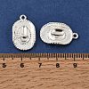 Tibetan Style Alloy Hat Pendants TIBEP-1023-S-FF-3