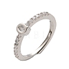 S925 Sterling Silver Adjustable Letter Rings for Women RJEW-M068-01P-Q-2