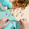 10Pcs Starfish Synthetic Turquoise Pendant Stitch Markers HJEW-NB00040-3