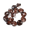 Natural Mahogany Obsidian Beads Strands G-Z061-B05-02-3