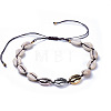 Adjustable Cowrie Shell Beads Necklaces NJEW-JN02392-1