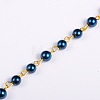 Handmade Round Glass Pearl Beads Chains for Necklaces Bracelets Making AJEW-JB00036-06-1