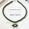 Alloy Enamel Evil Eye Pendant Polymer Clay Heishi Beaded Necklaces for Women FS-WG2D3C8-01-2