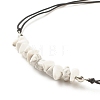 Synthetic Howlite Chips Braided Bead Bracelet BJEW-JB08019-13-4