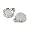 304 Stainless Steel Pendant Cabochon Settings STAS-D127-02P-2