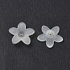 Frosted Acrylic Flower Beads PAB1936Y-10-3
