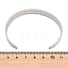 Hollow 304 Stainless Steel Open Cuff Bangles for Women BJEW-F547-02P-5