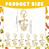 Alloy Rhinestone & Iron Keychain KEYC-YW00279-02-3