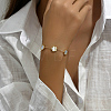 201 Stainless Steel Cable Chain Bracelets with Lobster Claw Clasp CK5419-1-2
