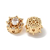 Brass Micro Pave Cubic Zirconia Beads KK-K378-06G-2