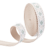 10Yards Vintage Jacquard Polyester Ribbon OCOR-ME0001-79B-1