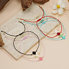 7Pcs Resin Cross Bead Braided Bracelets Sets ME3400-2