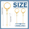 Brass Leverback Earring Findings EJEW-TAC00036-4