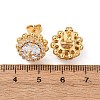 Brass Micro Pave Cubic Zirconia Stud Earrings for Women EJEW-F418-16G-3