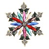 Snowflake Alloy Rhinestone Brooches for Backpack Clothes PW-WGC3E36-03-1