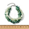 Natural & Synthetic Mixed Gemstone Chips Beaded Multi-strand Bracelets for Women BJEW-JB13986-6