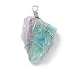 Natural Fluorite Pendants G-Q993-03-2