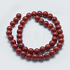 Natural Red Jasper Beads Strands X-G-I199-25-6mm-2