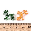 Dog Painted Glass Beads GLAA-T025-67M-02-3