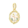 Brass Enamel Pendants KK-F886-03G-07-1