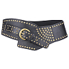 Retro Antique Bronze Alloy Rivets PU Leather Whide Waist Belts for Women AJEW-WH20098-075A-1