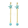 304 Stainless Steel Dangle Stud Earrings for Women EJEW-JE07233-02-3