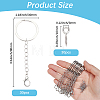 30Pcs 304 Stainless Steel Keychains KEYC-BBC0001-23-2