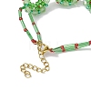 Handmade Glass Seed Christmas Wreath Beaded Bracelets for Women BJEW-MZ00060-2