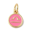 Real 18K Gold Plated Brass Enamel Charms KK-L216-001G-K04-1