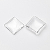 Transparent Glass Square Cabochons X-GGLA-S022-20mm-2