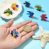 7Pcs 7 Colors Handmade Glass Pendants GLAA-CJ0002-99-4