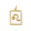 Brass Pave Natural White Shell Pendants KK-S522-09G-B-1