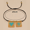 Bohemian Glass Seed Bead Charm Bracelets VG9637-9-1