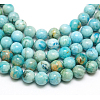 Natural Gemstone Hemimorphite Round Beads Strands G-L145-14mm-01-3