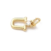 Brass Pave Clear Cubic Zirconia Charms KK-A273-01G-U-2