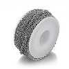 Tarnish Resistant 304 Stainless Steel Cable Chains CHS-A006-02B-P-4