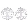 Tarnish Resistant 201 Stainless Steel Filigree Pendants LS-STAS-S118-030P-1