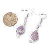 Natural Amethyst Teardrop Dangle Earrings EJEW-JE06719-3