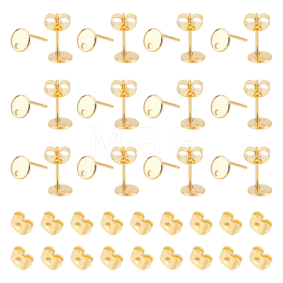 Unicraftale 40Pcs 201 Stainless Steel Stud Earring Findings STAS-UN0042-53-1