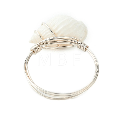 Natural Spiral Shell Finger Rings RJEW-TA00172-01-1