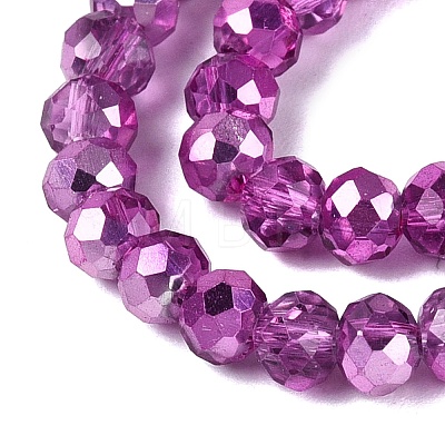 Transparent Electroplate Glass Beads Strands X1-EGLA-Q131-01A-07-1