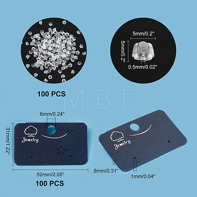 CHGCRAFT PVC Earring Card Holder CDIS-CA0001-08-1