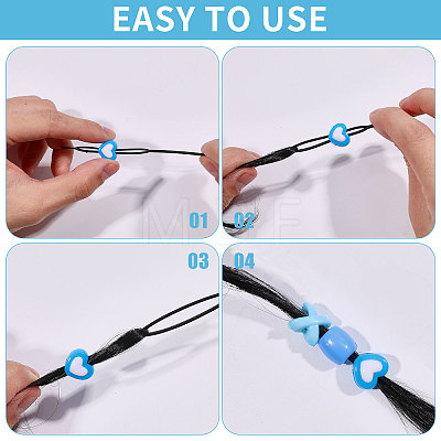 2Bags 2 Styles Resin Hair Beads for Hair Braiding Tool DIY-CA0008-38A-1