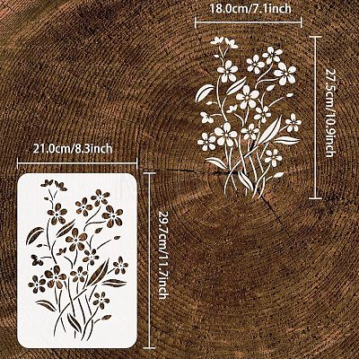 Large Plastic Reusable Drawing Painting Stencils Templates DIY-WH0202-413-1