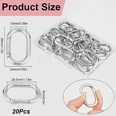 Zinc Alloy Spring Gate Rings FIND-SP0001-12B-1
