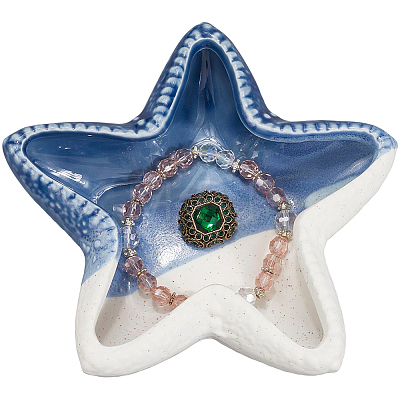 Ocean Themed Ceramic Jewelry Plate AJEW-WH20064-37C-1